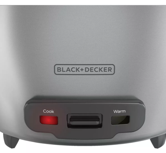 Olla Arrocera Black+Decker de 20 Tazas con Tapa Vidrio Y Vaporera. Ref. RC5200M