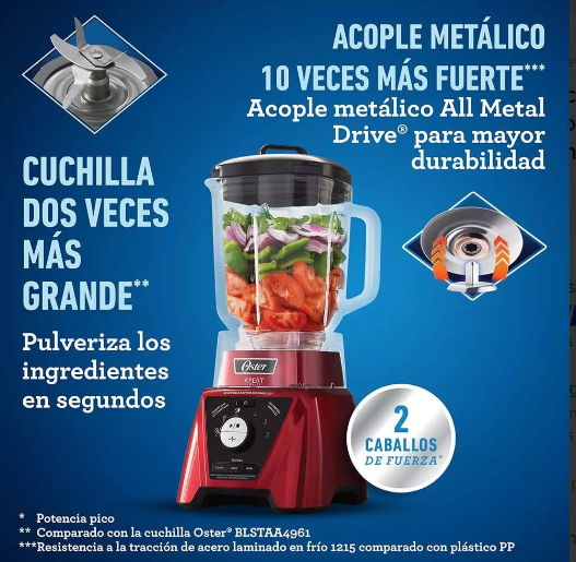 Licuadora Oster Xpert Rojo