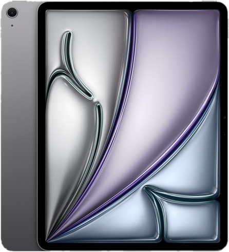 iPad Air 13 gris espacial, vista frontal