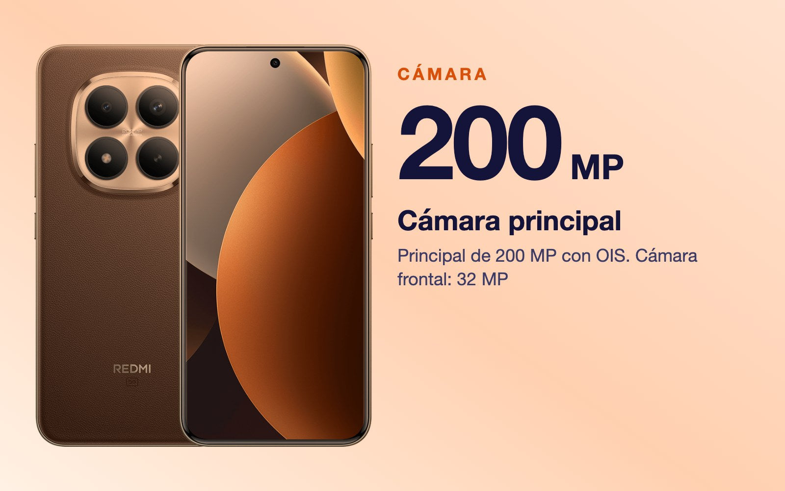 Cámara: Principal de 200 MP con OIS