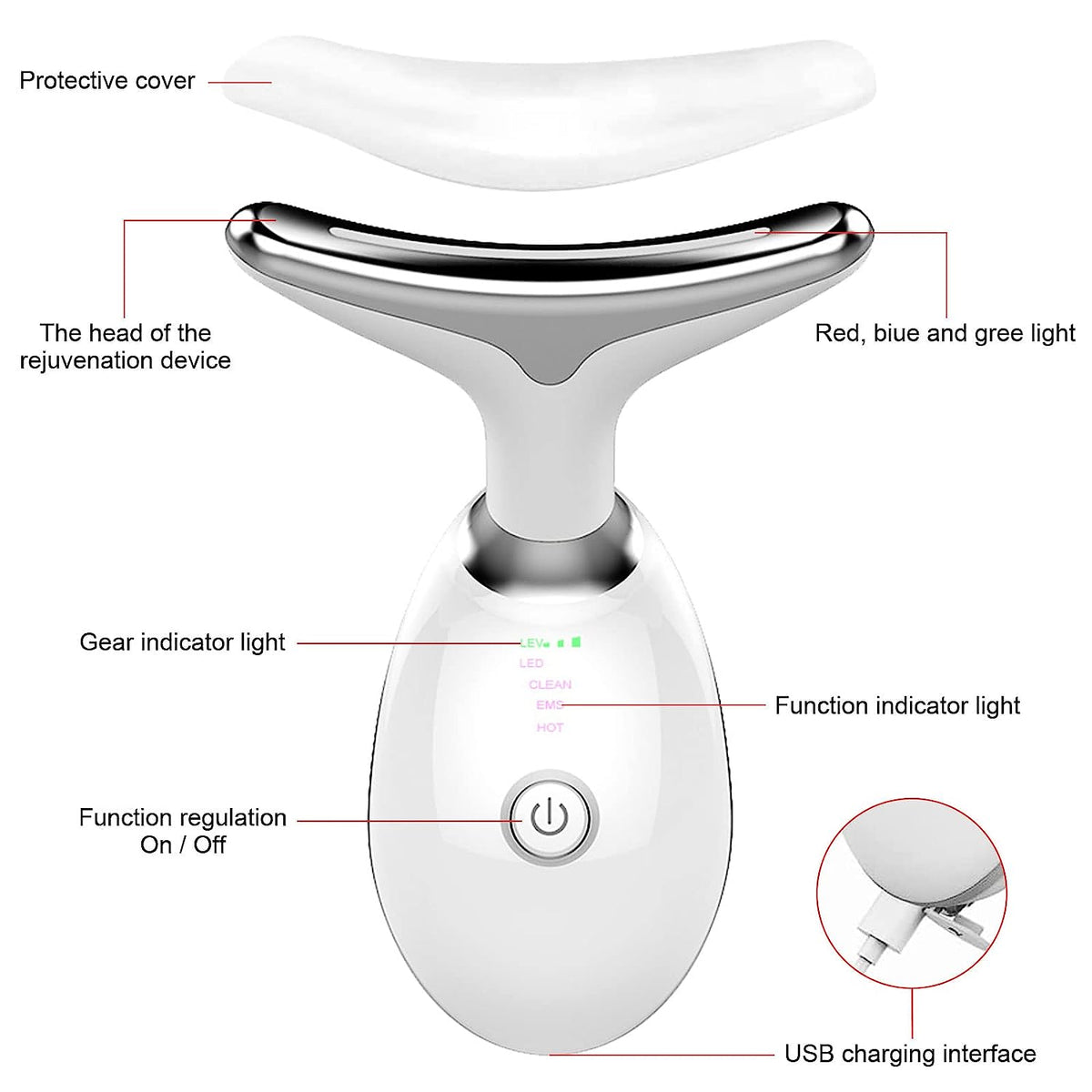 ✨ Sculptor 7 en 1™ – Cuidado Facial y de Cuello con Tecnología LED