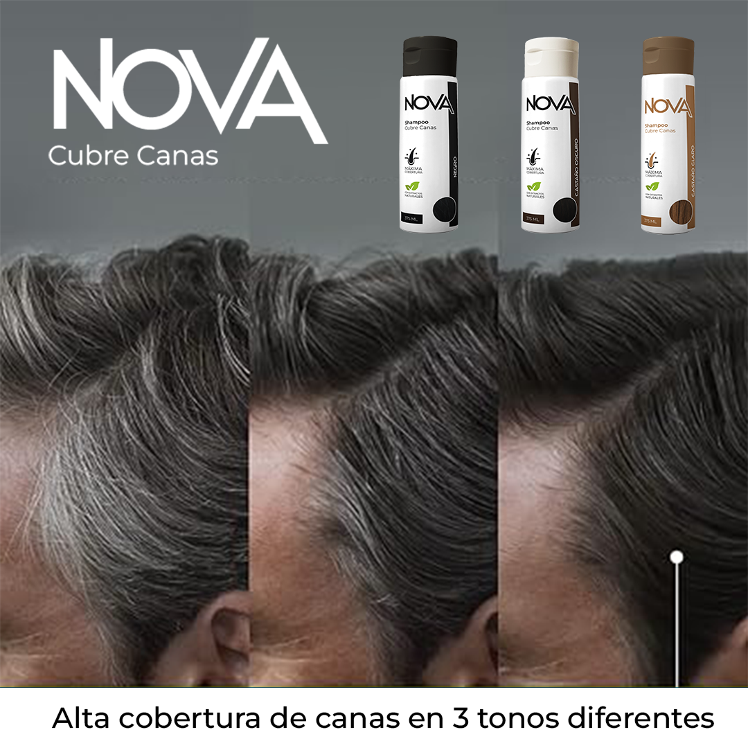 💇‍♂️ Nova Shampoo Cubre Canas - Renueva Tu Estilo al Instante | OFERTA SOLO POR HOY 50% OFF - 2x $69.900