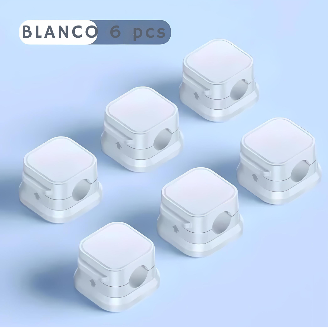 Clips Magnéticos 🧲 ajustables para organización de Cables 🔌  x 6 Unidades
