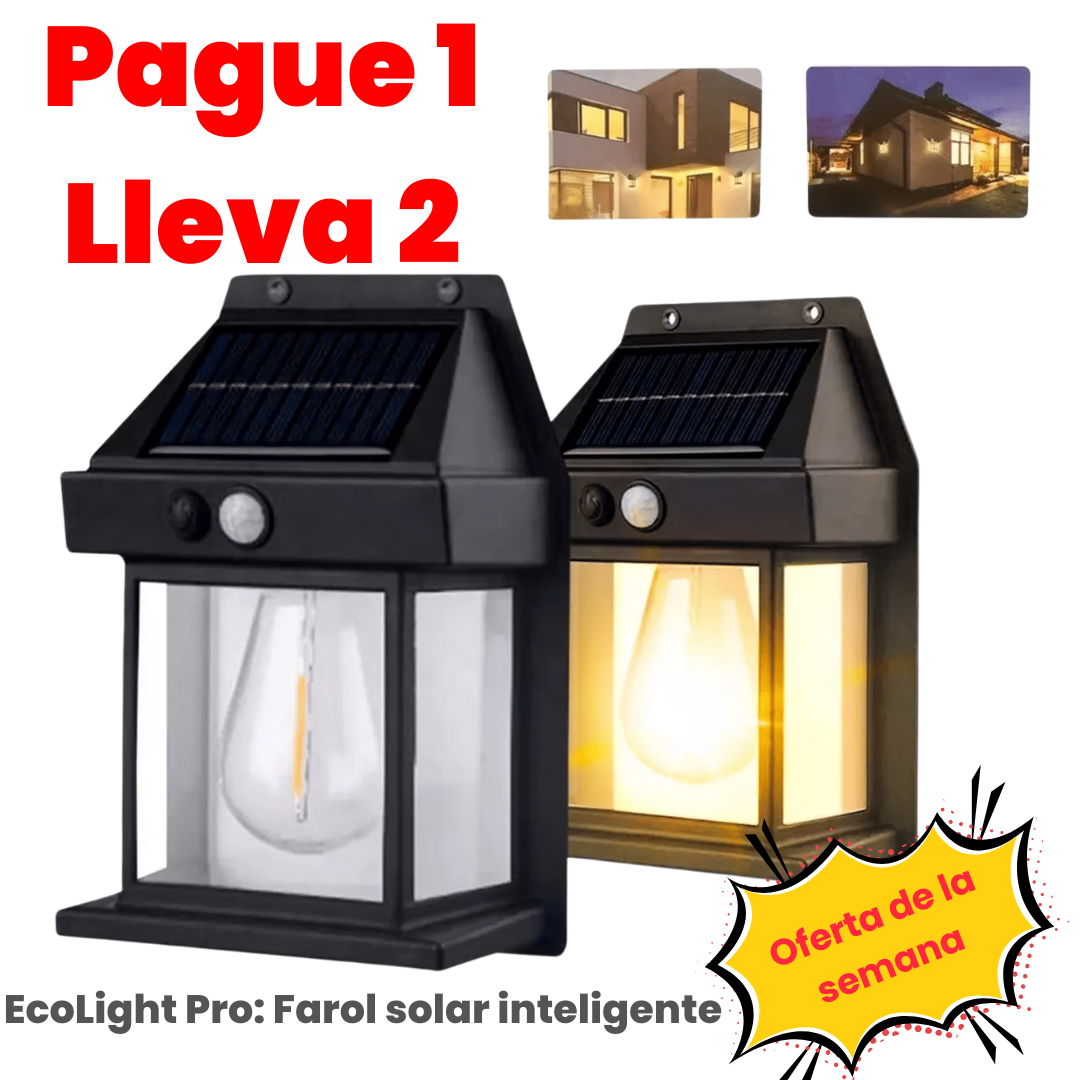 🌞 Oferta 2x1 EcoLight Pro: Tu farol solar inteligente para iluminar y proteger tu hogar sin gastar 💥