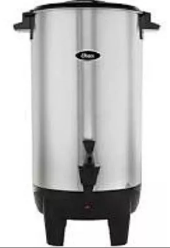 Cafetera Percoladora Oster de 35 Tazas en Acero Inoxidable