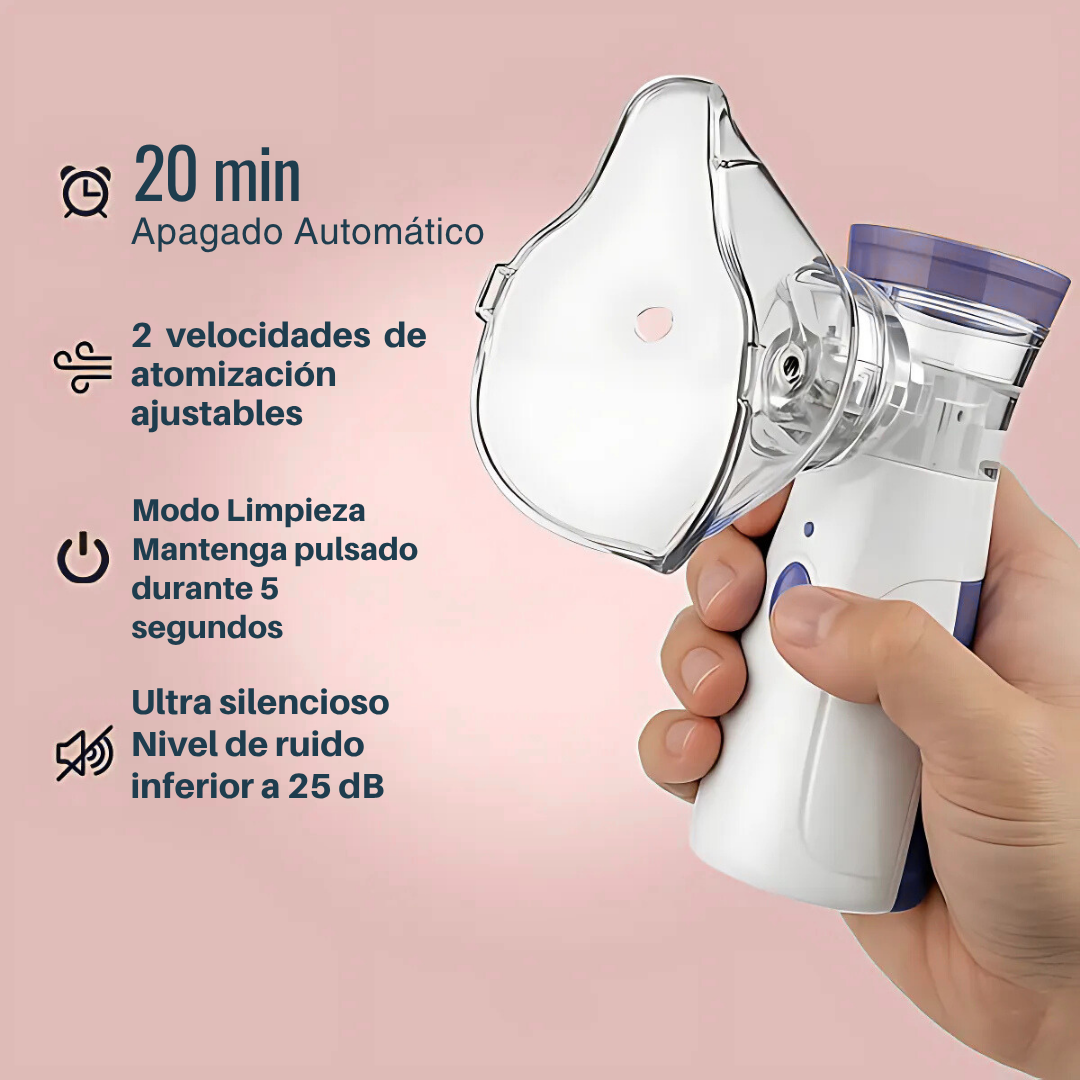 🌬️Nebulizador portátil –  Respira con facilidad en casa o en movimiento. Hoy  con 50% OFF