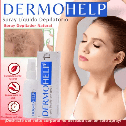 🧴 Spray Depilatorio Dermohelp® 60g – Elimina el vello sin dolor, sin irritación y en minutos ✅