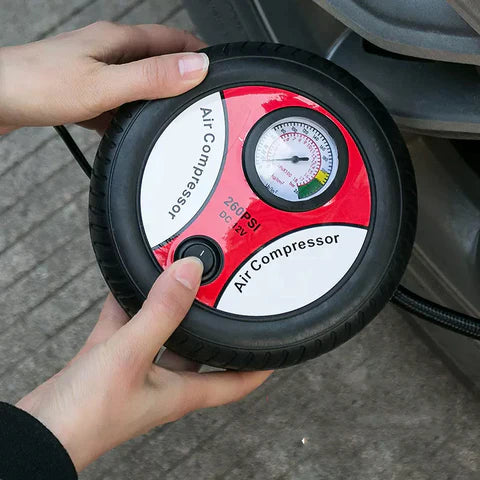 ⚙️ ¡Inflador de llantas AirMax Pro! 🚗 ¡Infla en minutos, sigue tu camino! 🚙💨