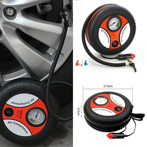 ⚙️ ¡Inflador de llantas AirMax Pro! 🚗 ¡Infla en minutos, sigue tu camino! 🚙💨