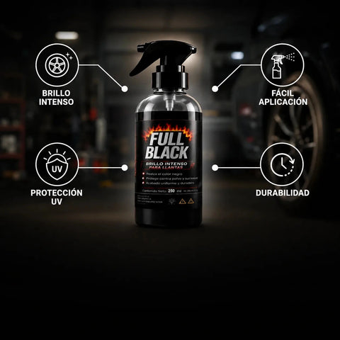 Full Black renovador de llantas 250 ml