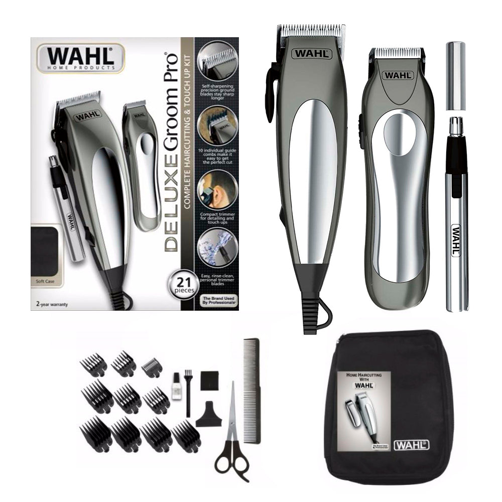 Combo Wahl Profesional Delux Groom 21 Piezas 100% Original