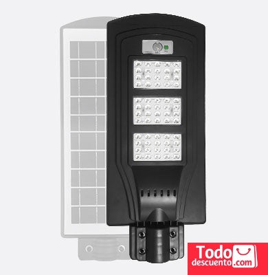Lampara De Exterior Solar Led 60w con Sensor De Luz Y Soporte Ref.  CL-160