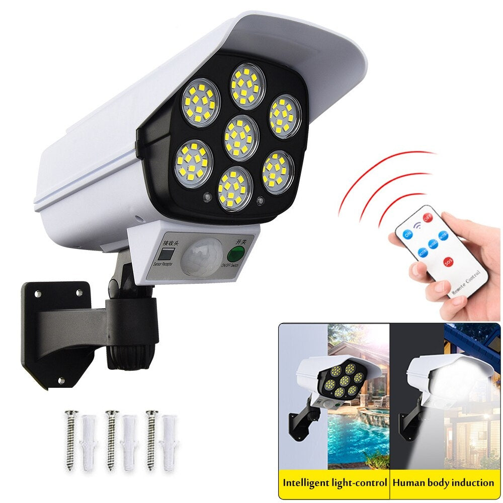 Lámpara Led Panel Solar Y Sensor De Movimiento Tipo Cámara. Ref. JD-2178T
