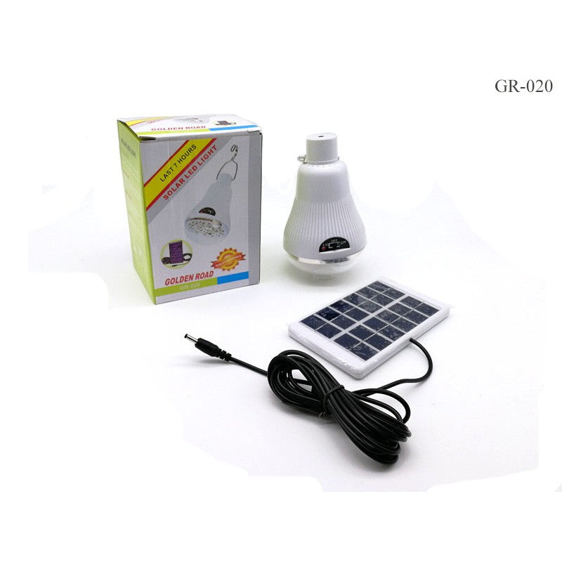Bombillo Con Panel Solar Golden Road. Ref. GR-028