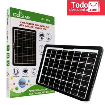 Cargador Solar portátil de Celulares y Tablets de 15W Ref.  CL-1615