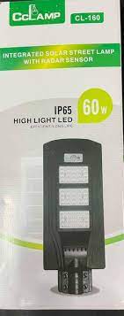 Lampara De Exterior Solar Led 60w con Sensor De Luz Y Soporte Ref.  CL-160