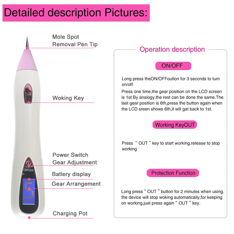 Laser Quita Pecas y Manchas Recargable