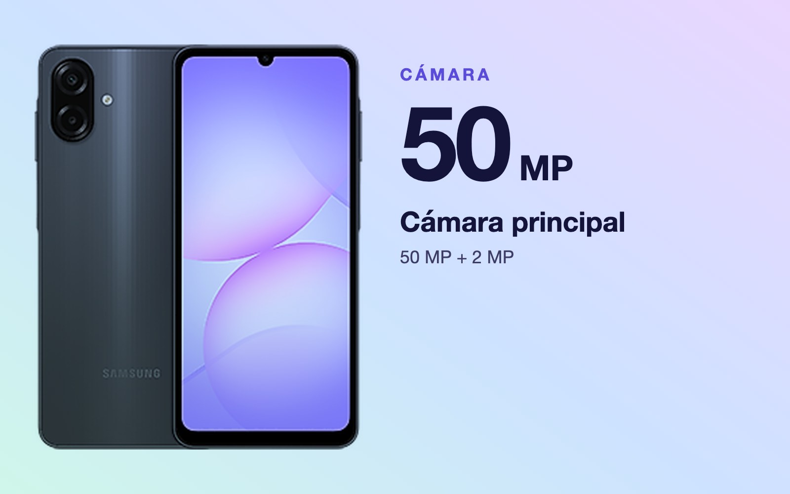Cámara: 50 MP + 2 MP
