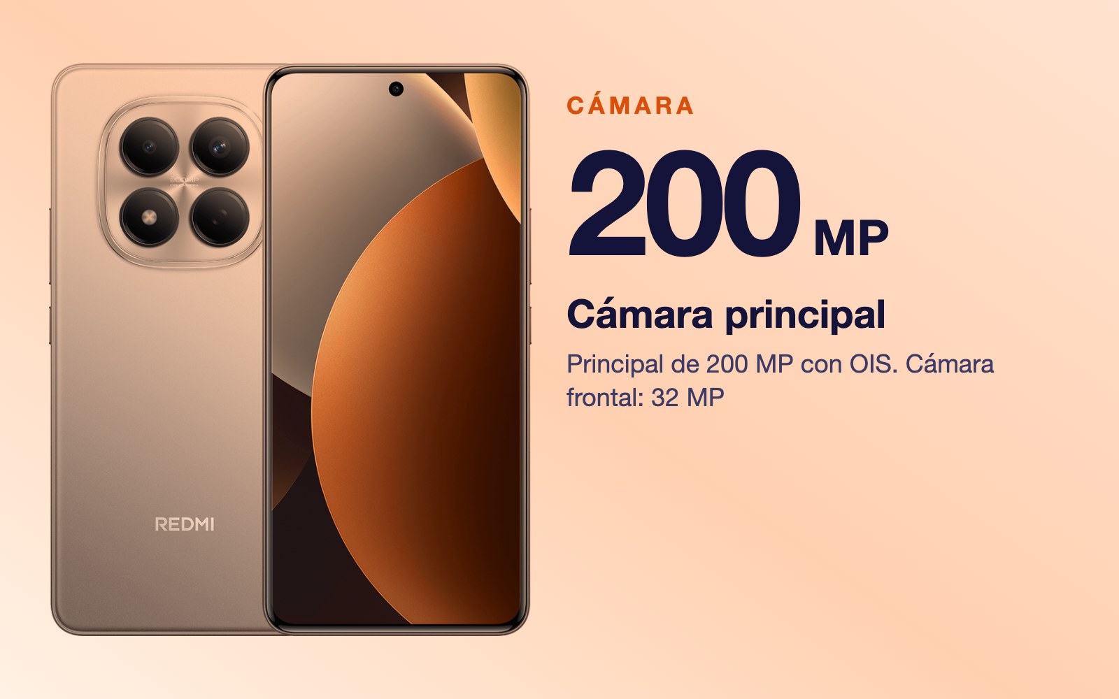 Cámara: Principal de 200 MP con OIS